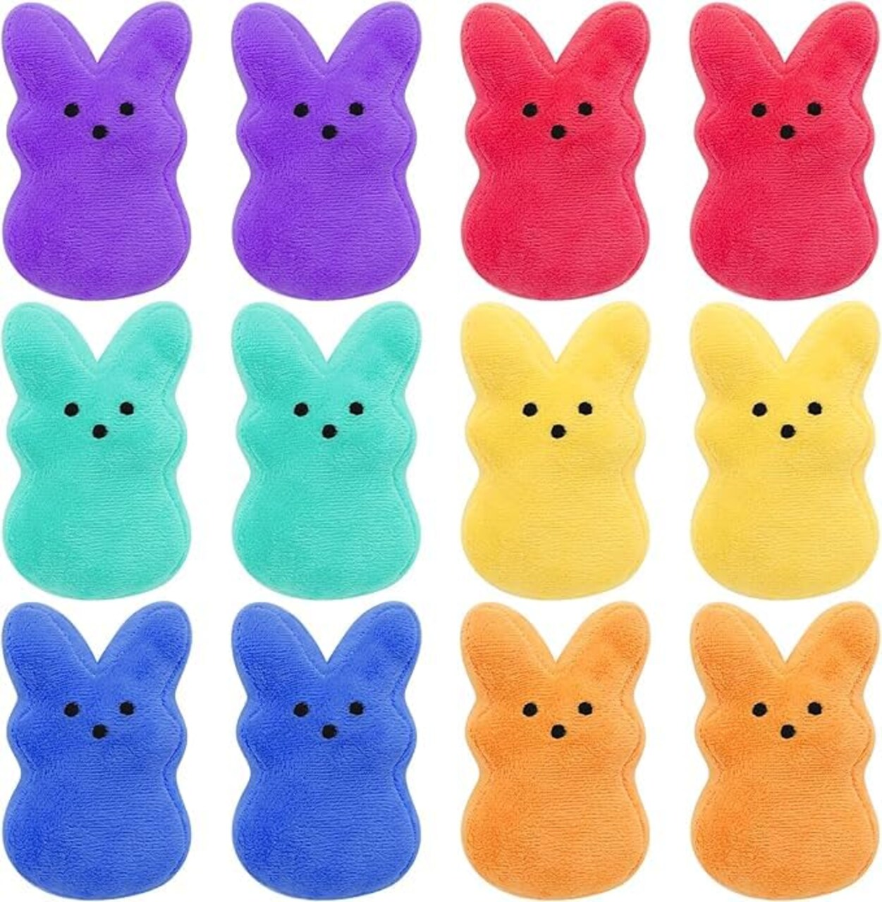 12 PCS Easter Bunny Plush Toys Decorations, Cute Animal Bunny Stuffed Doll, Party Favors and Classroom Prize Supplies, Easter Basket Stuffers Gift for Girls Boys